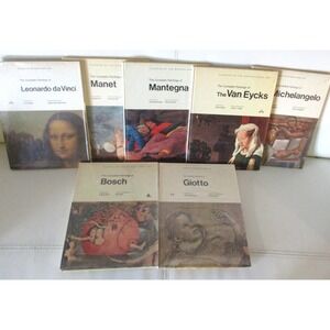 Lot of 7 Paintings of Great Masters Art Book Collection Italy Used